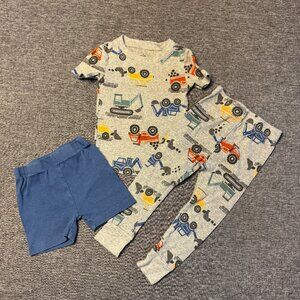KIDS HEADQUARTERS Top & Pants & Shorts, Matching, Gray/Blue/Multi-color, Size 2T